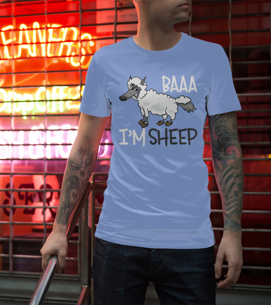 Baaa I'm A Sheep Funny Cartoon T-Shirt