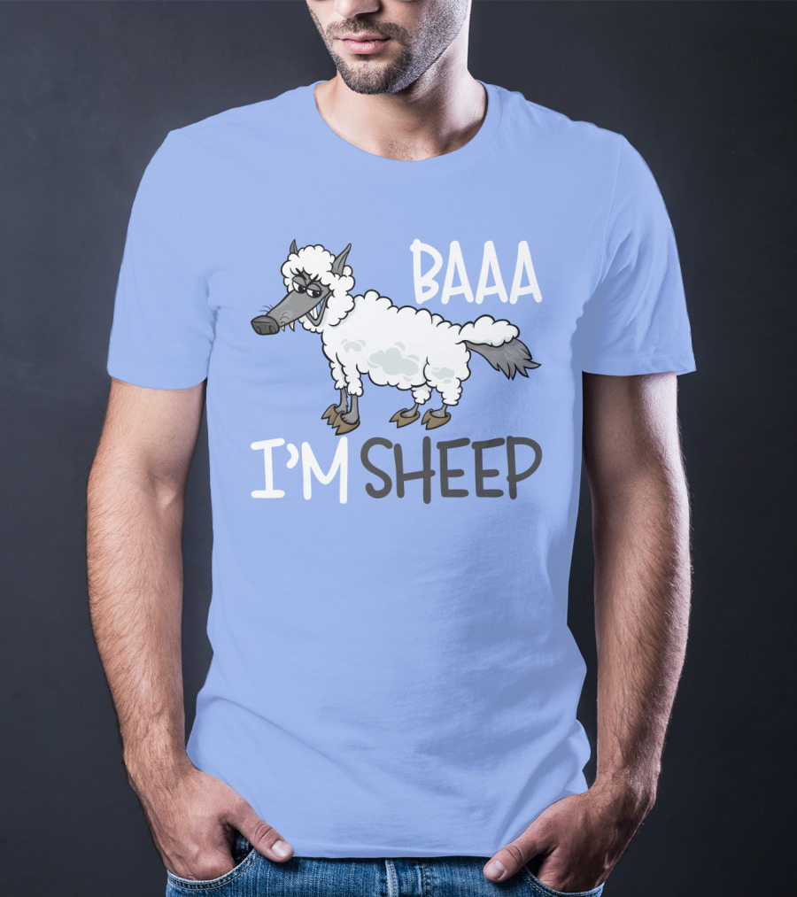 Baaa I'm A Sheep Funny Cartoon T-Shirt