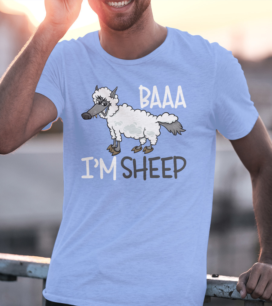 Baaa I'm A Sheep Funny Cartoon T-Shirt