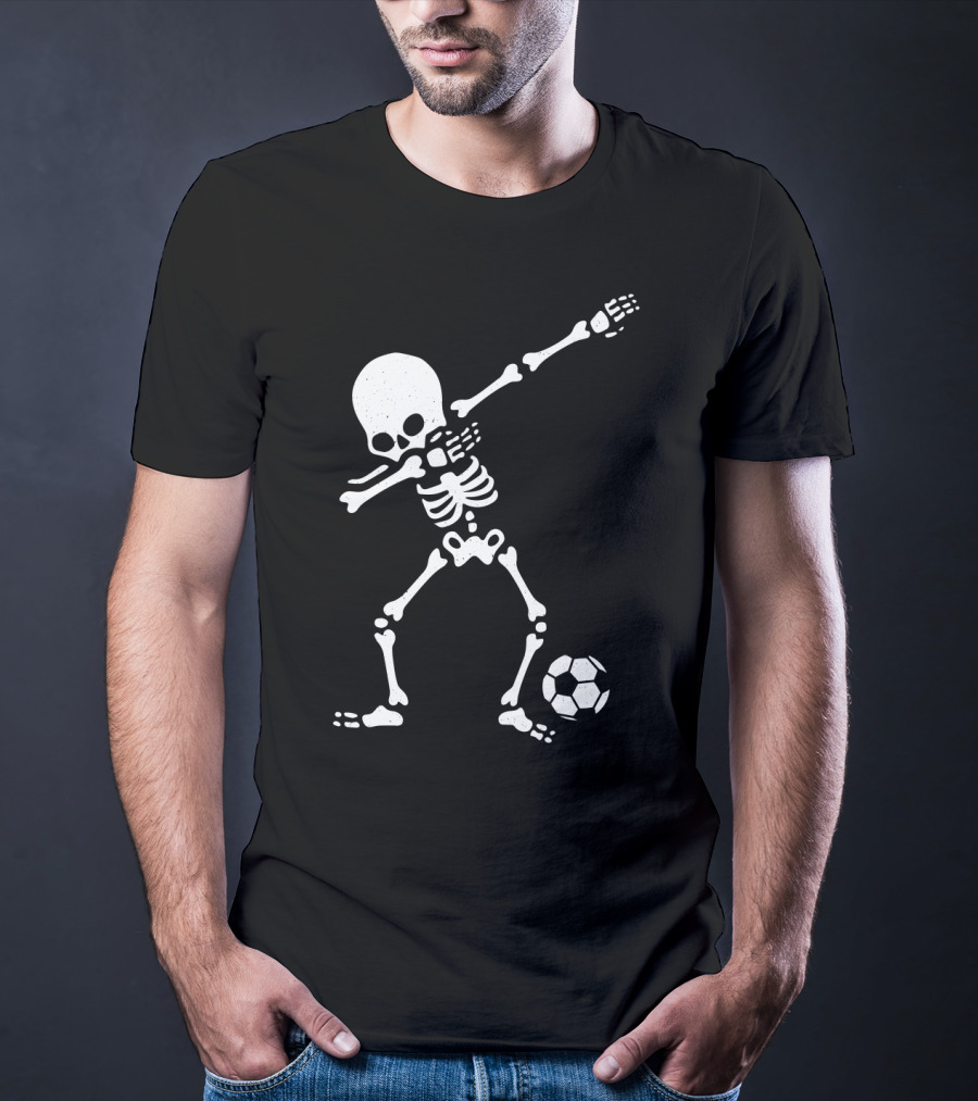 Skeleton Dabbing With Soccer Ball Pose T-Shirt