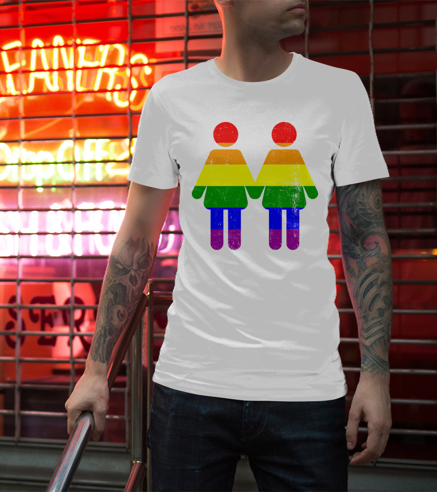 Love Is Love No Matter Lesbian Pride Rainbow Couple T-Shirt
