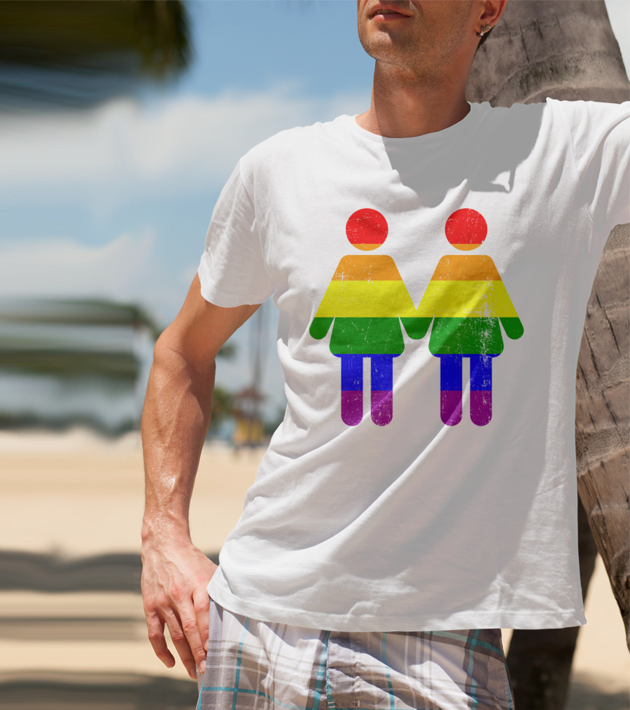 Love Is Love No Matter Lesbian Pride Rainbow Couple T-Shirt