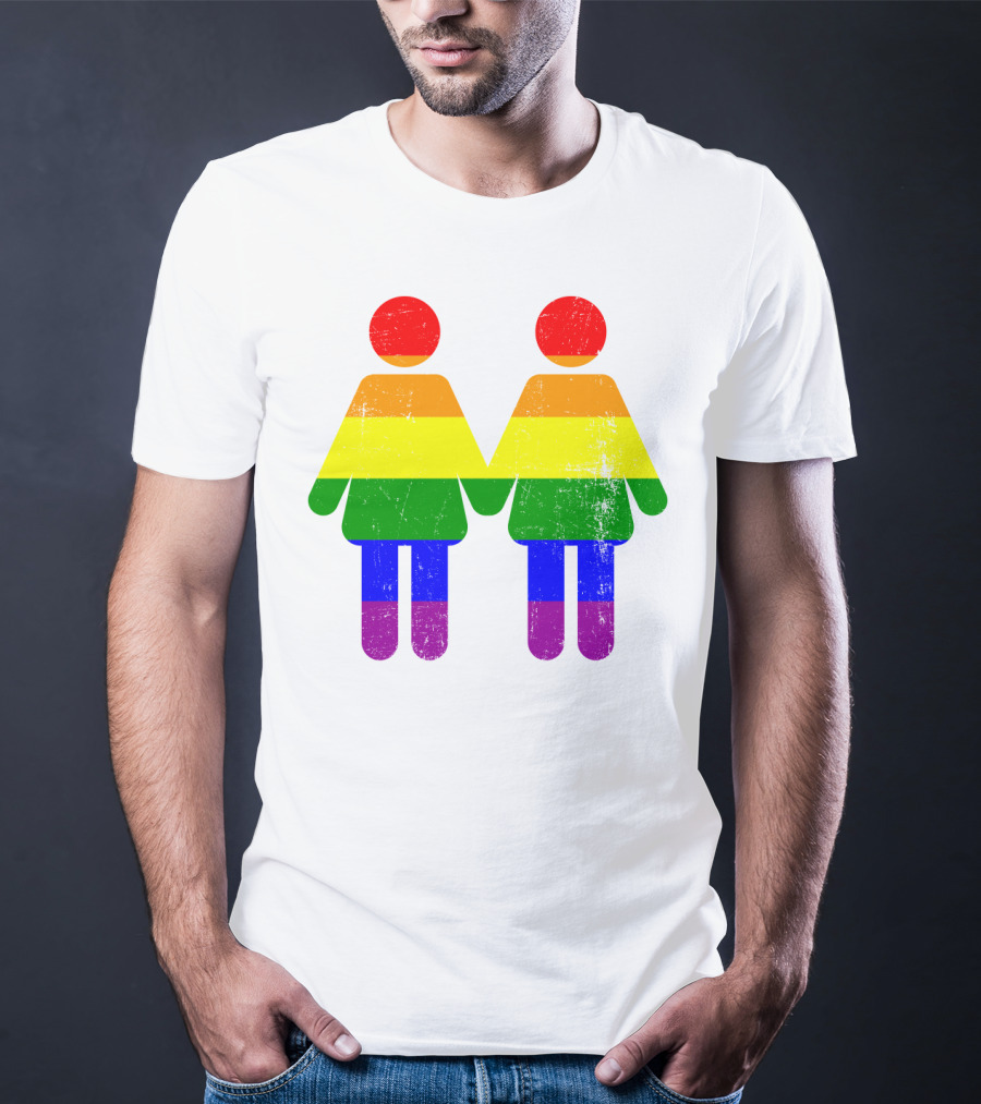 Love Is Love No Matter Lesbian Pride Rainbow Couple T-Shirt