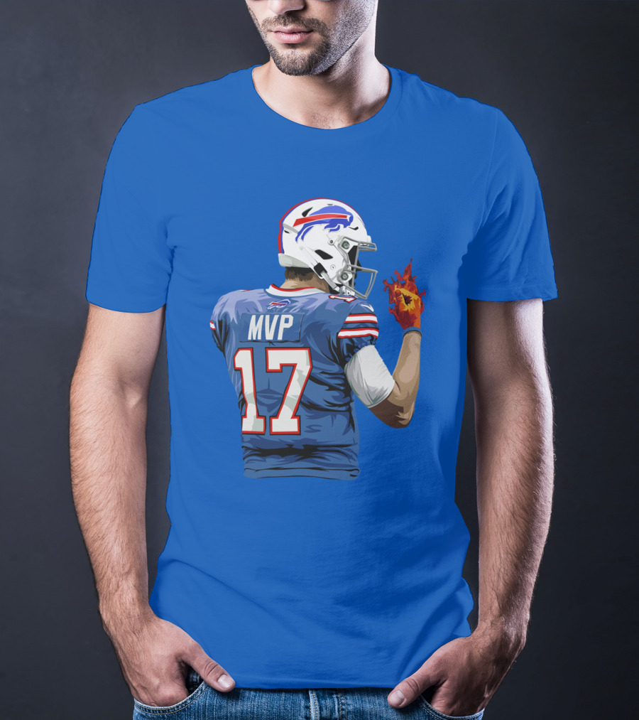 MVP 17 Josh Allen Hot Hand Buffalo Bills T-Shirt