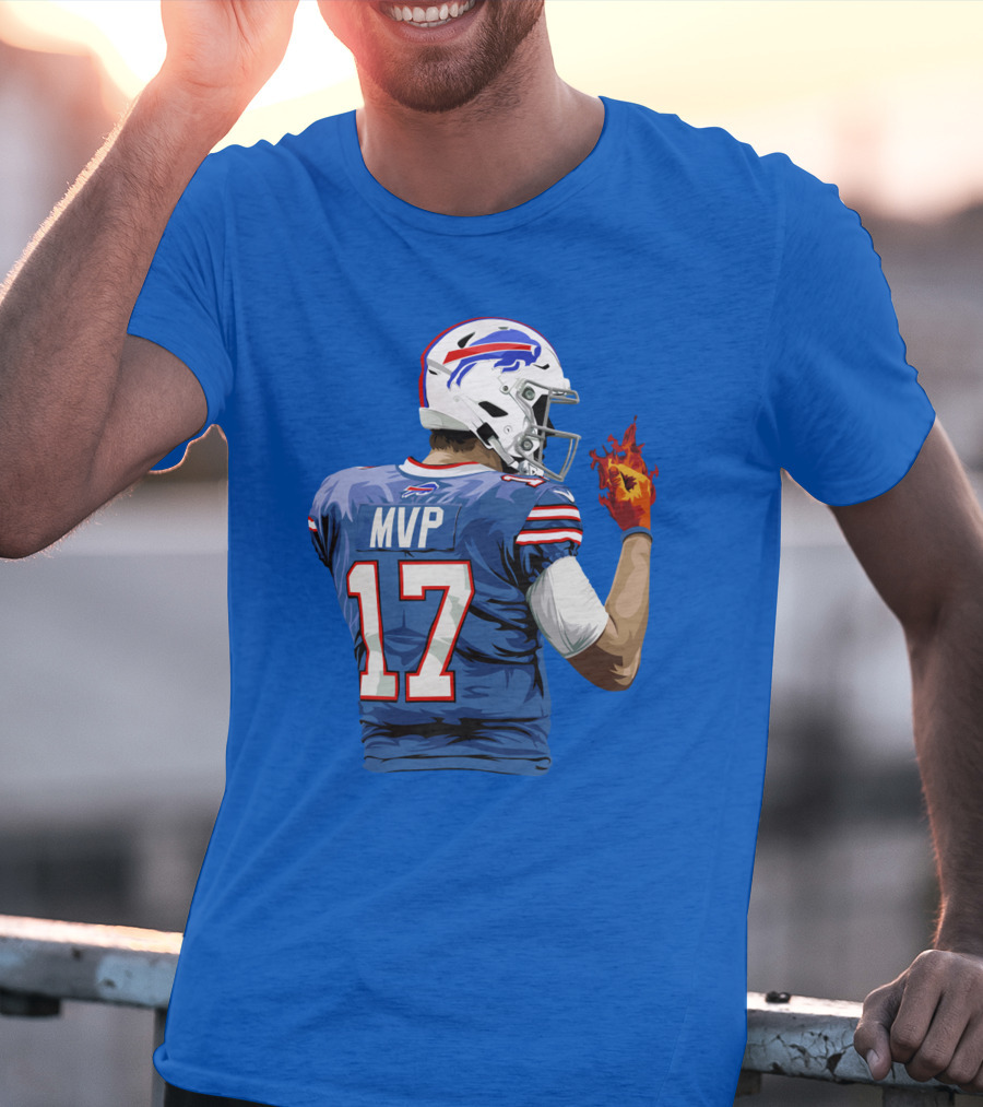 MVP 17 Josh Allen Hot Hand Buffalo Bills T-Shirt