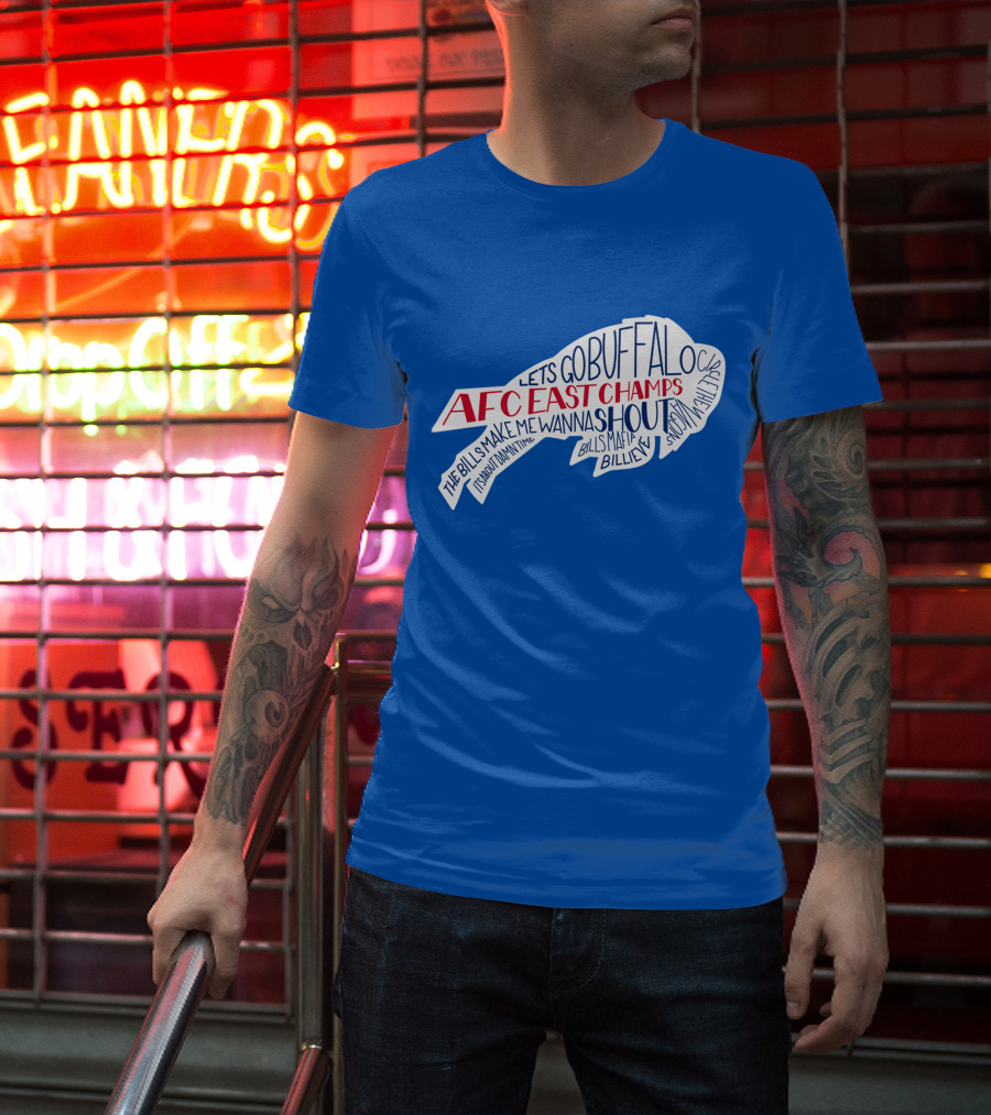 AFC East Champs Let's Go Buffalo Bills Mafia Shout T-Shirt