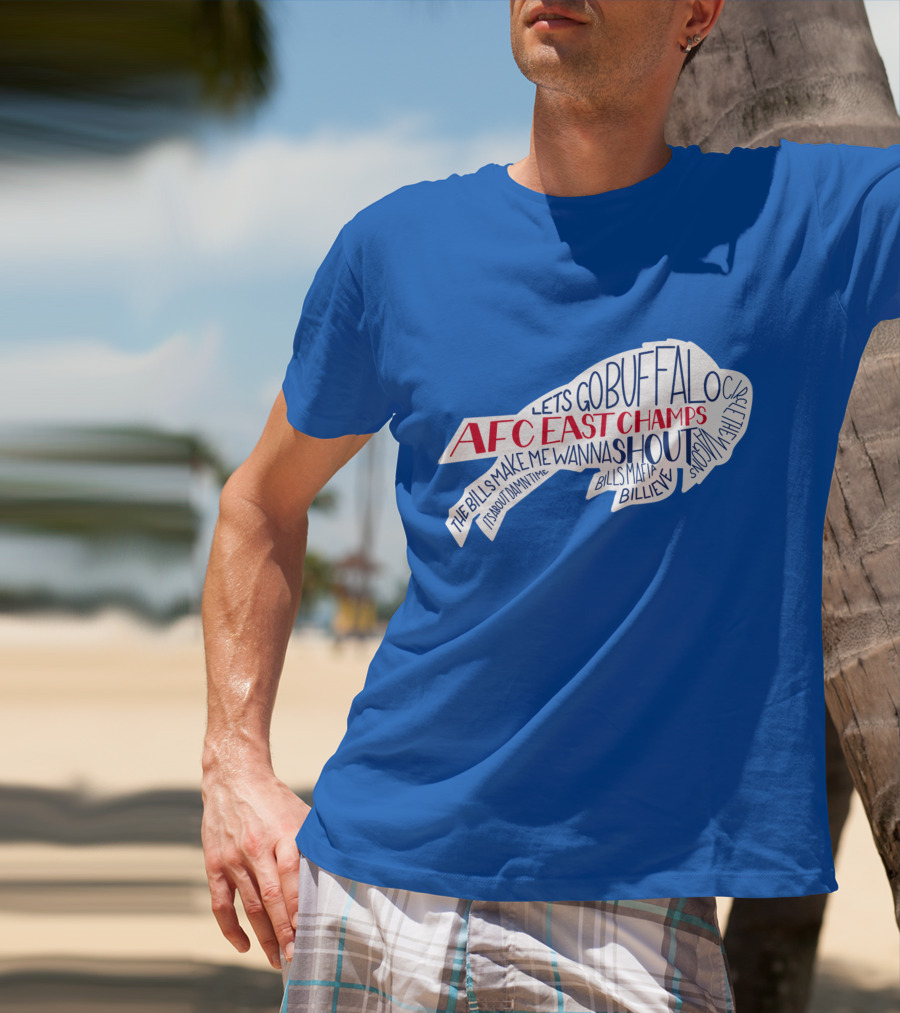 AFC East Champs Let's Go Buffalo Bills Mafia Shout T-Shirt