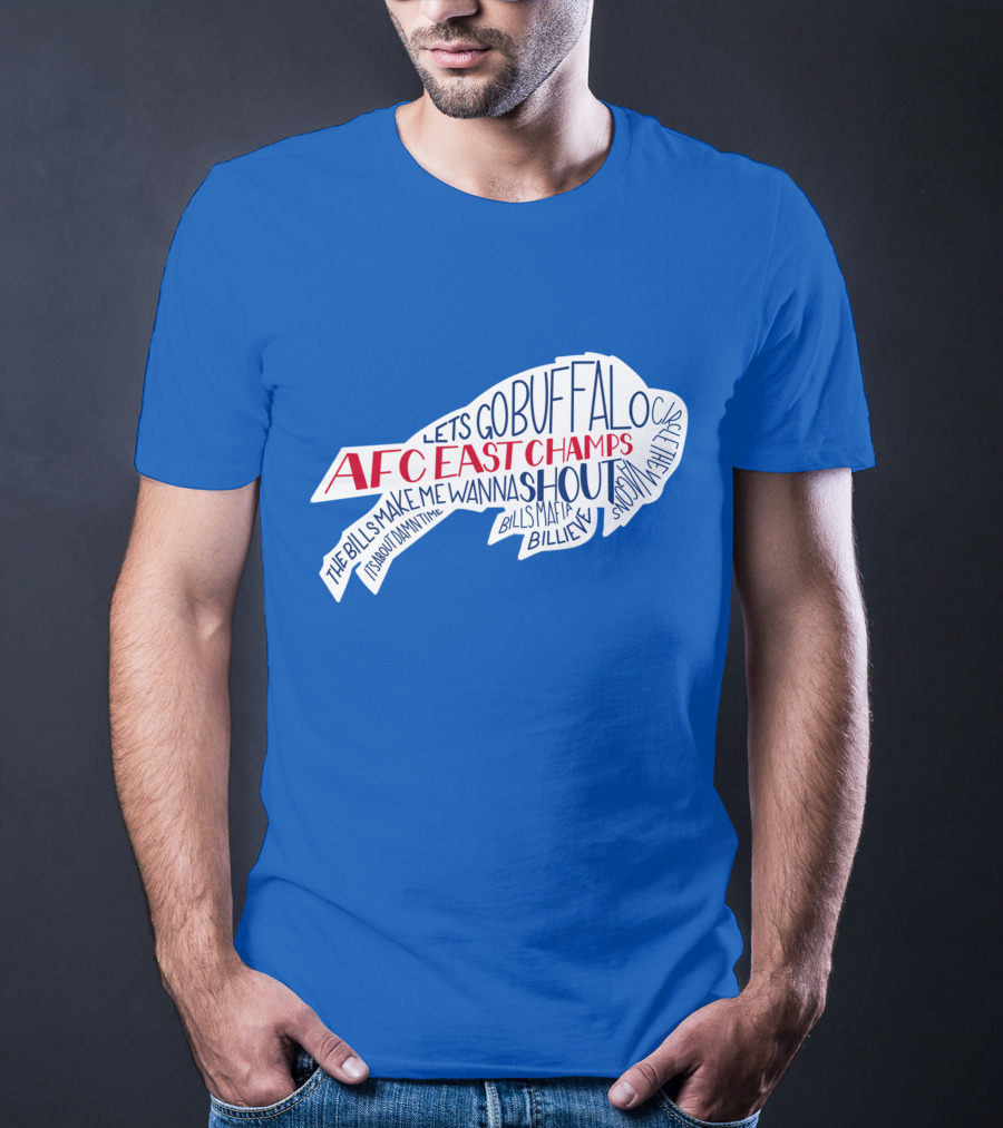AFC East Champs Let's Go Buffalo Bills Mafia Shout T-Shirt