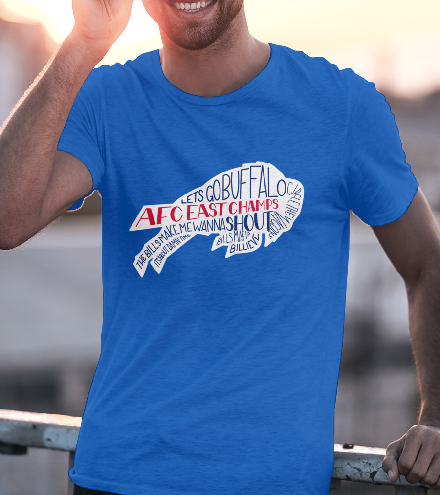 AFC East Champs Let's Go Buffalo Bills Mafia Shout T-Shirt