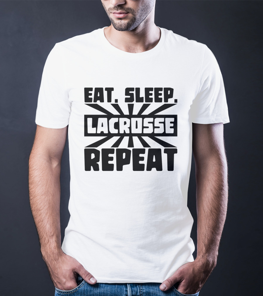 Eat Sleep Lacrosse Repeat Burst T-Shirt
