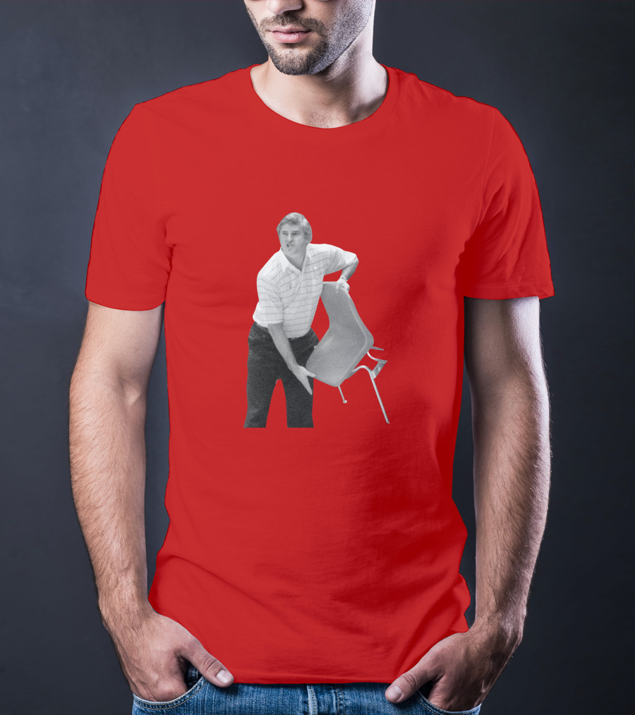 Bobby Knight Chair Throw AJ Moye Basketball Moment T-Shirt