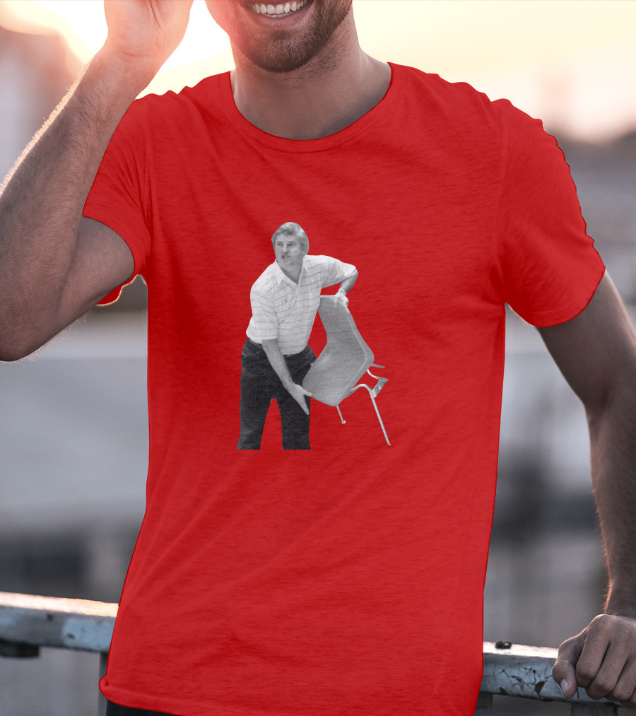 Bobby Knight Chair Throw AJ Moye Basketball Moment T-Shirt