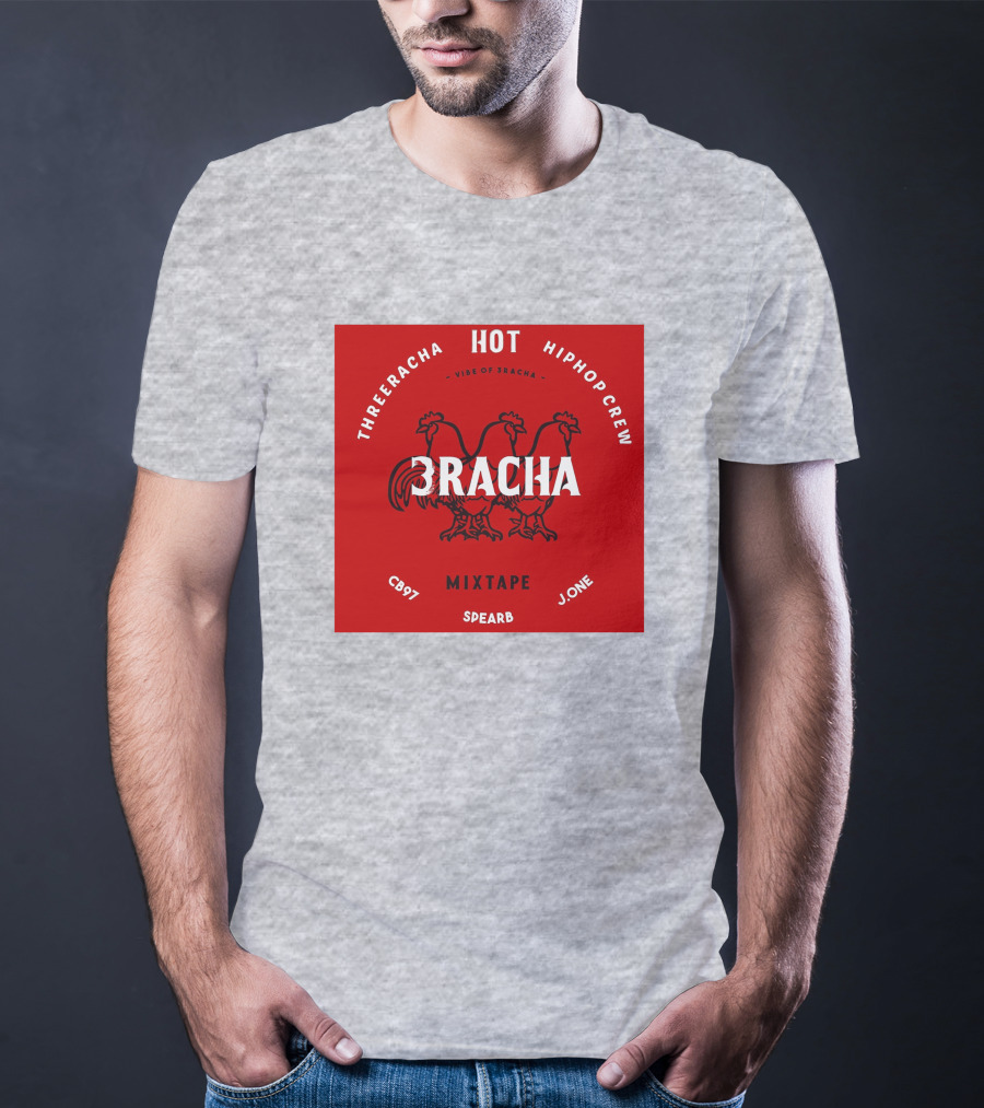 Three Racha Hot Hip Hop Crew Mixtape 3racha Vibe Of 3racha CB97 Spearb J.One T-Shirt