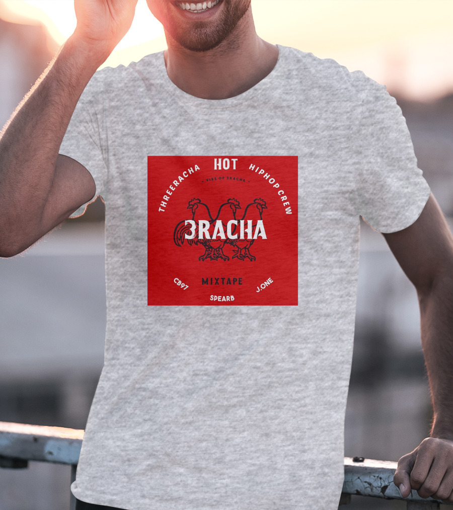 Three Racha Hot Hip Hop Crew Mixtape 3racha Vibe Of 3racha CB97 Spearb J.One T-Shirt