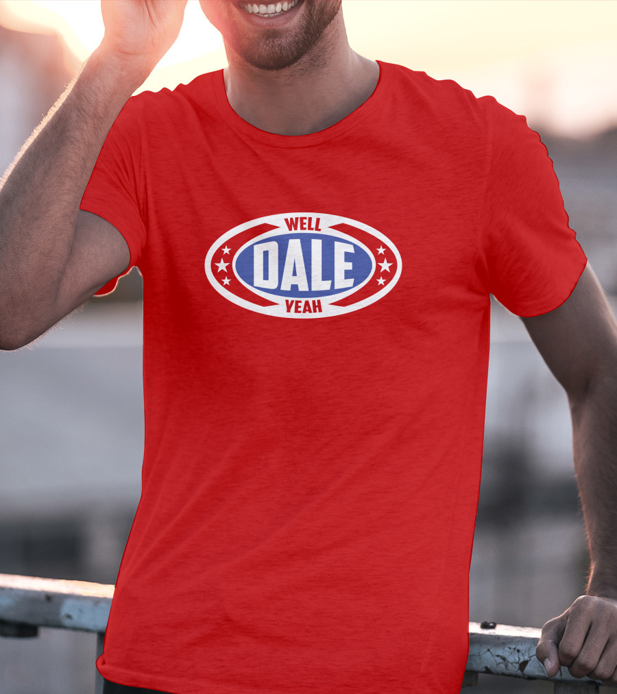 Dale Brisbys Rodeo Time Well Dale Yeah Stars Badge T-Shirt