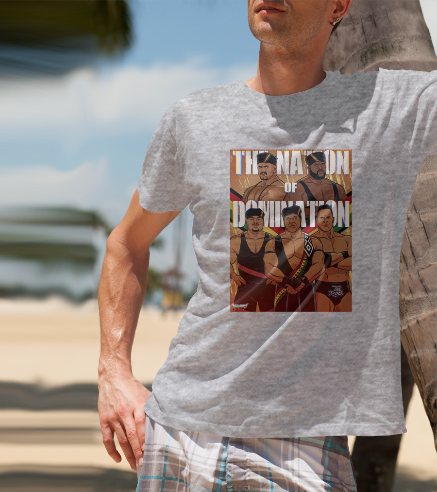 The Nation Of Domination The Rock Nolanium Art Drawing T-Shirt
