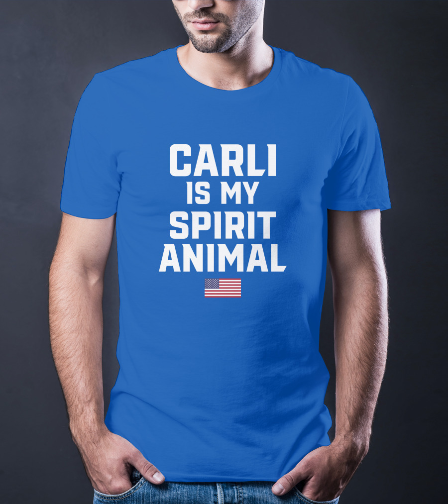 Carli Is My Spirit Animal American Flag T-Shirt