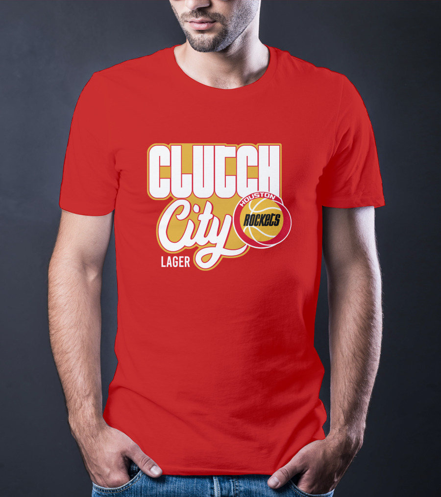 Houston Rockets Clutch City Lager Basketball Vernon Maxwell T-Shirt