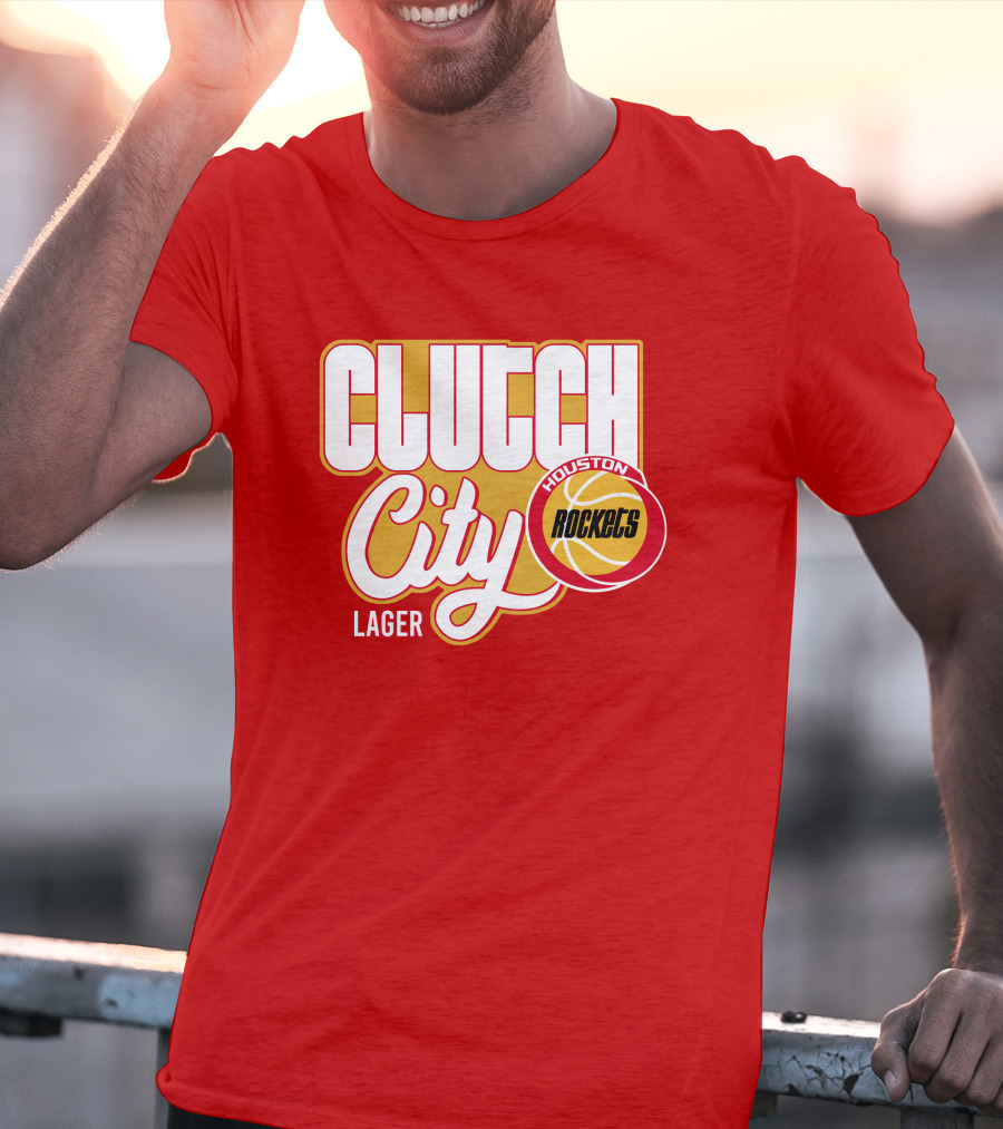Houston Rockets Clutch City Lager Basketball Vernon Maxwell T-Shirt