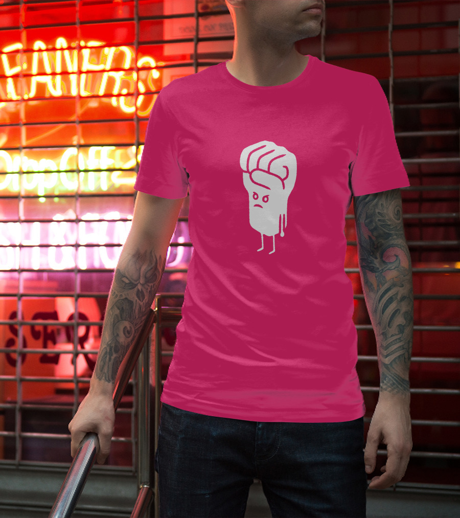 Tumindig By Linya-Linya Saab Fist Character On Pink Background T-Shirt