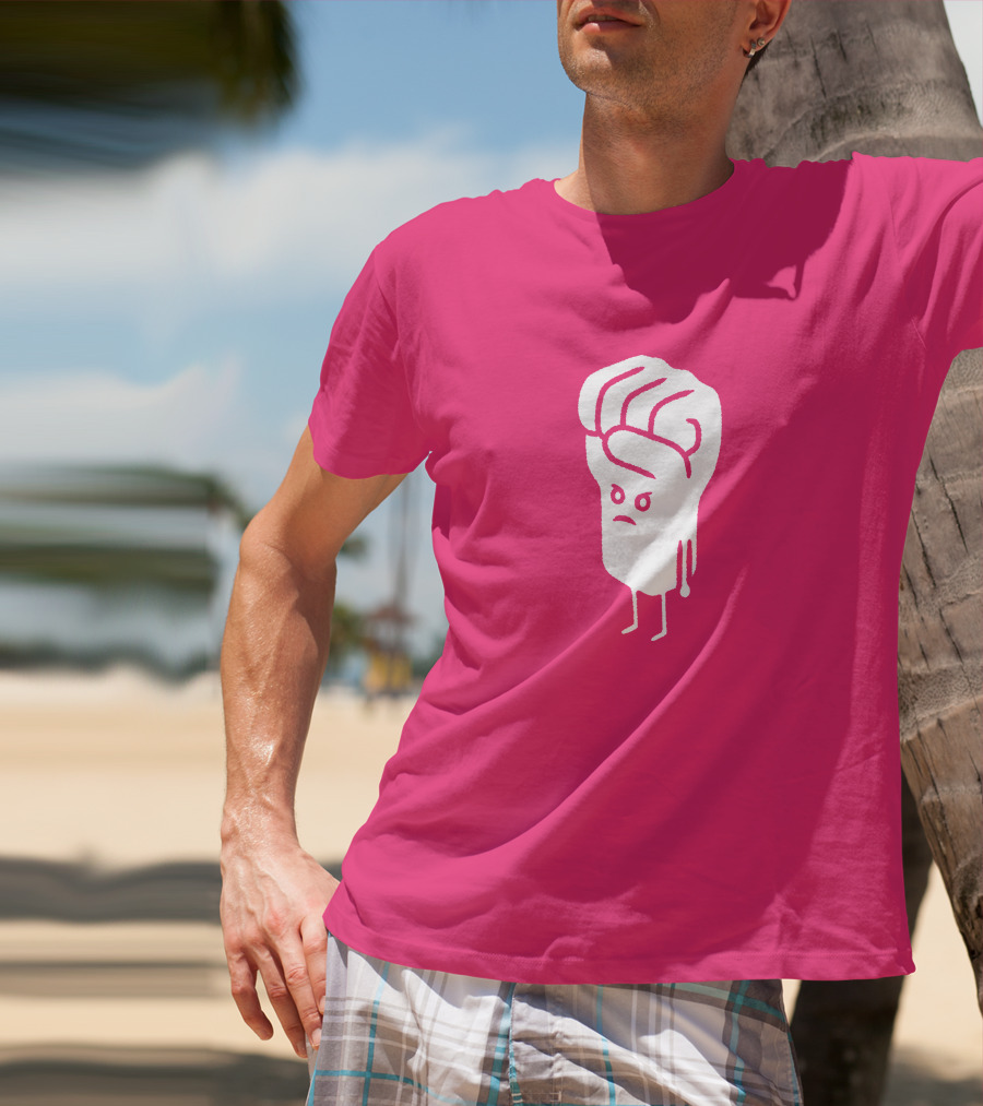 Tumindig By Linya-Linya Saab Fist Character On Pink Background T-Shirt