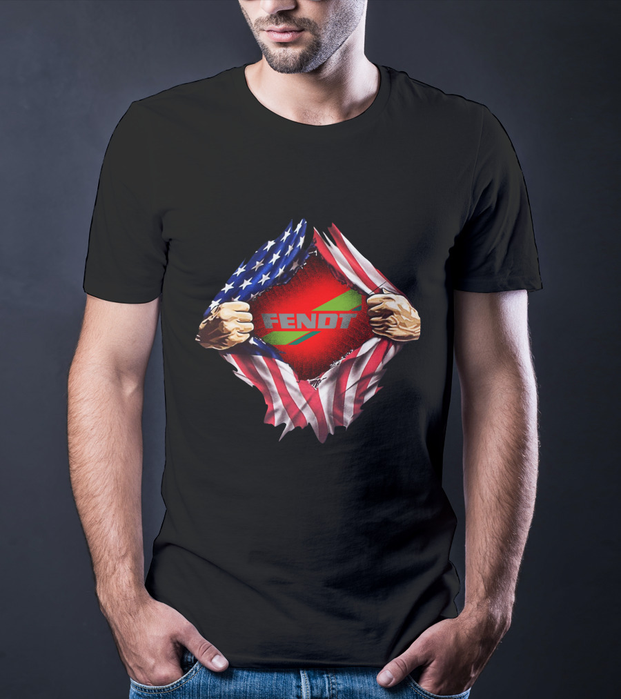 Fendt USA Flag Ripped Reveal T-Shirt