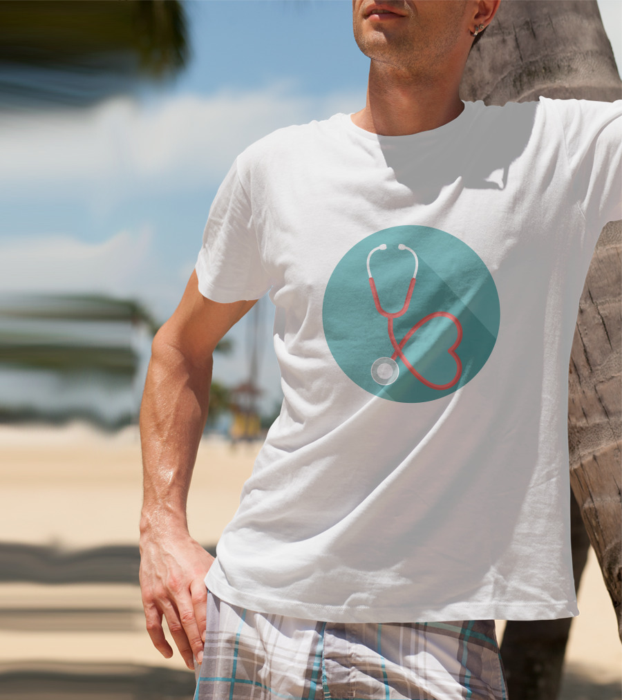 HEART K13 Stethoscope In Heart Shape Medical T-Shirt