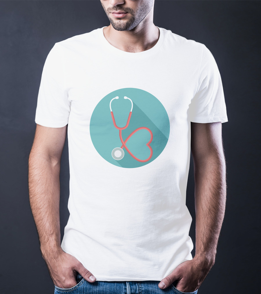HEART K13 Stethoscope In Heart Shape Medical T-Shirt
