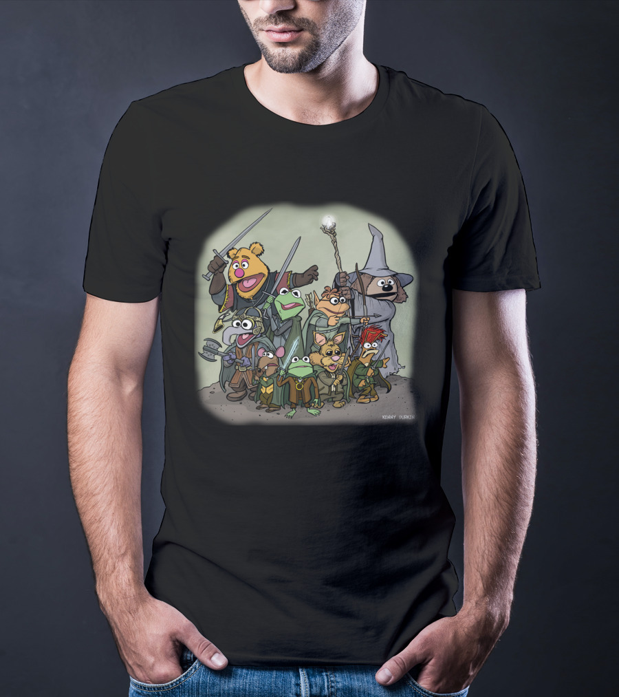 Fellowship Of The Muppets By Kenny Durkin Fantasy Crossover T-Shirt