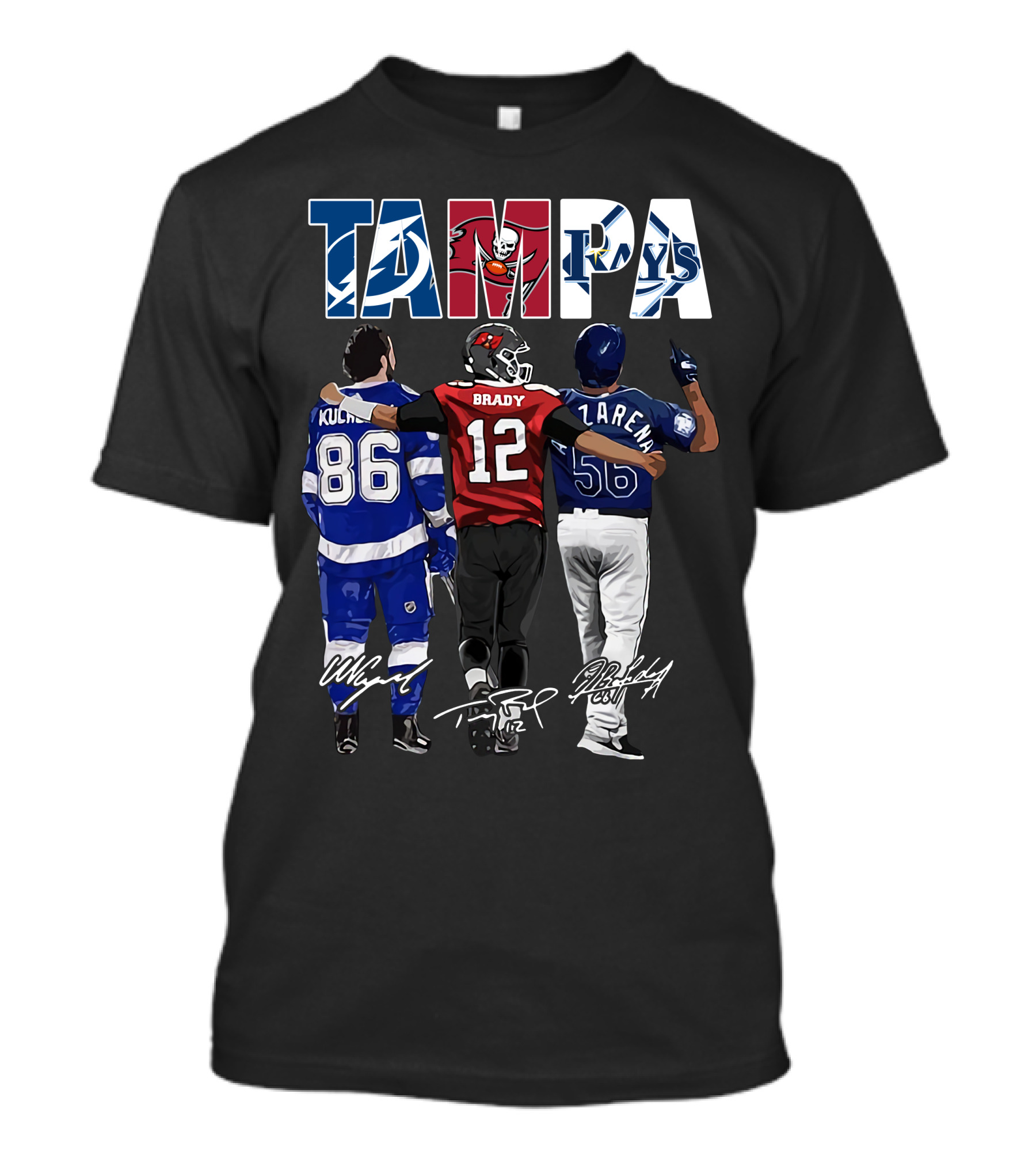 Tampa Bay Lightning Buccaneers Rays Kucherov Brady Arozarena T-Shirt