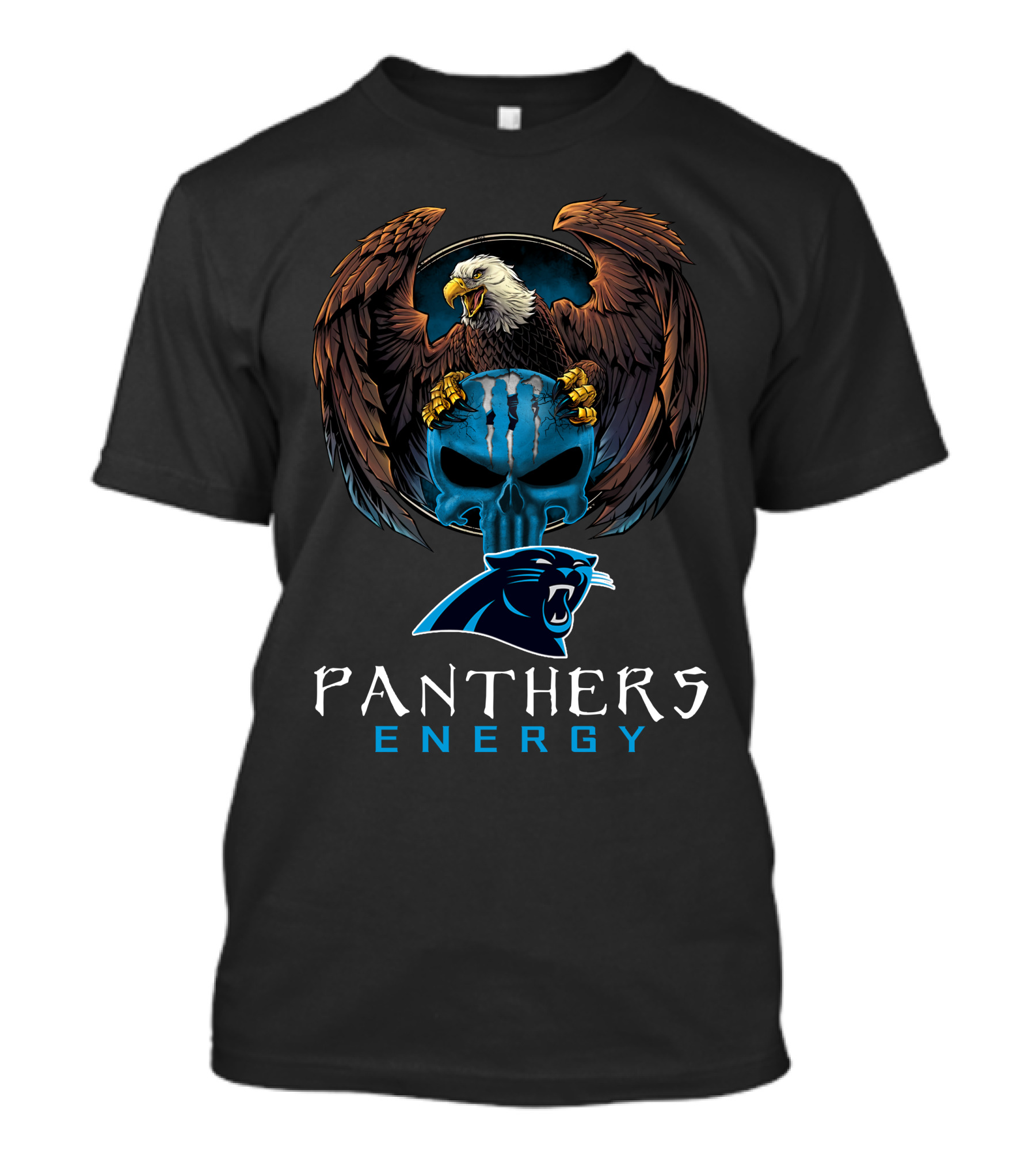 Panthers Energy Eagle And Monster Skull T-Shirt