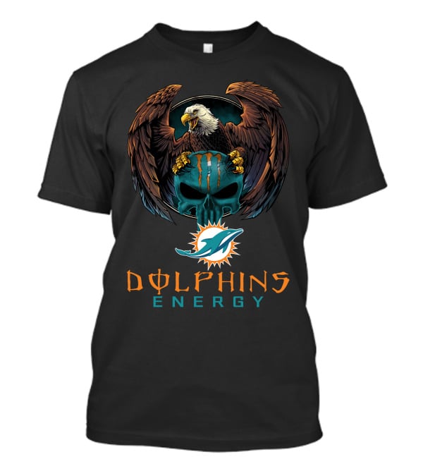 Dolphins Energy Miami Dolphins Eagle Skull T-Shirt