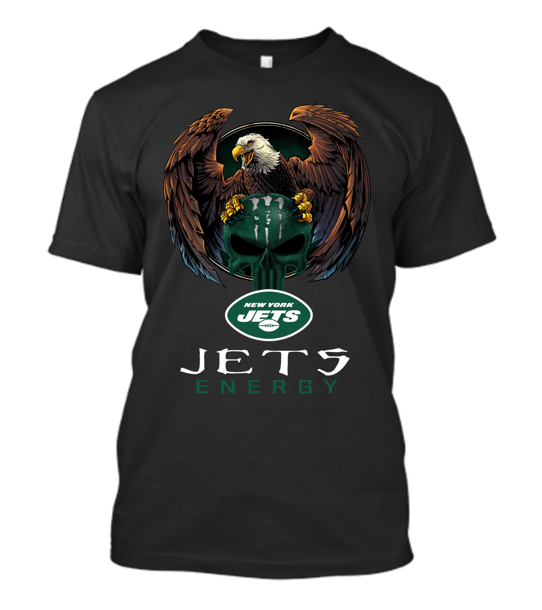 New York Jets Energy Eagles Skulls T-Shirt