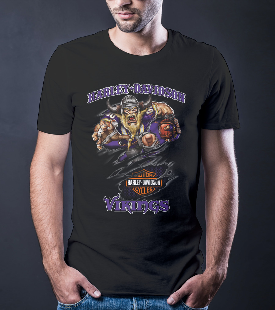 Harley Davidson Vikings Motor Cycles T-Shirt