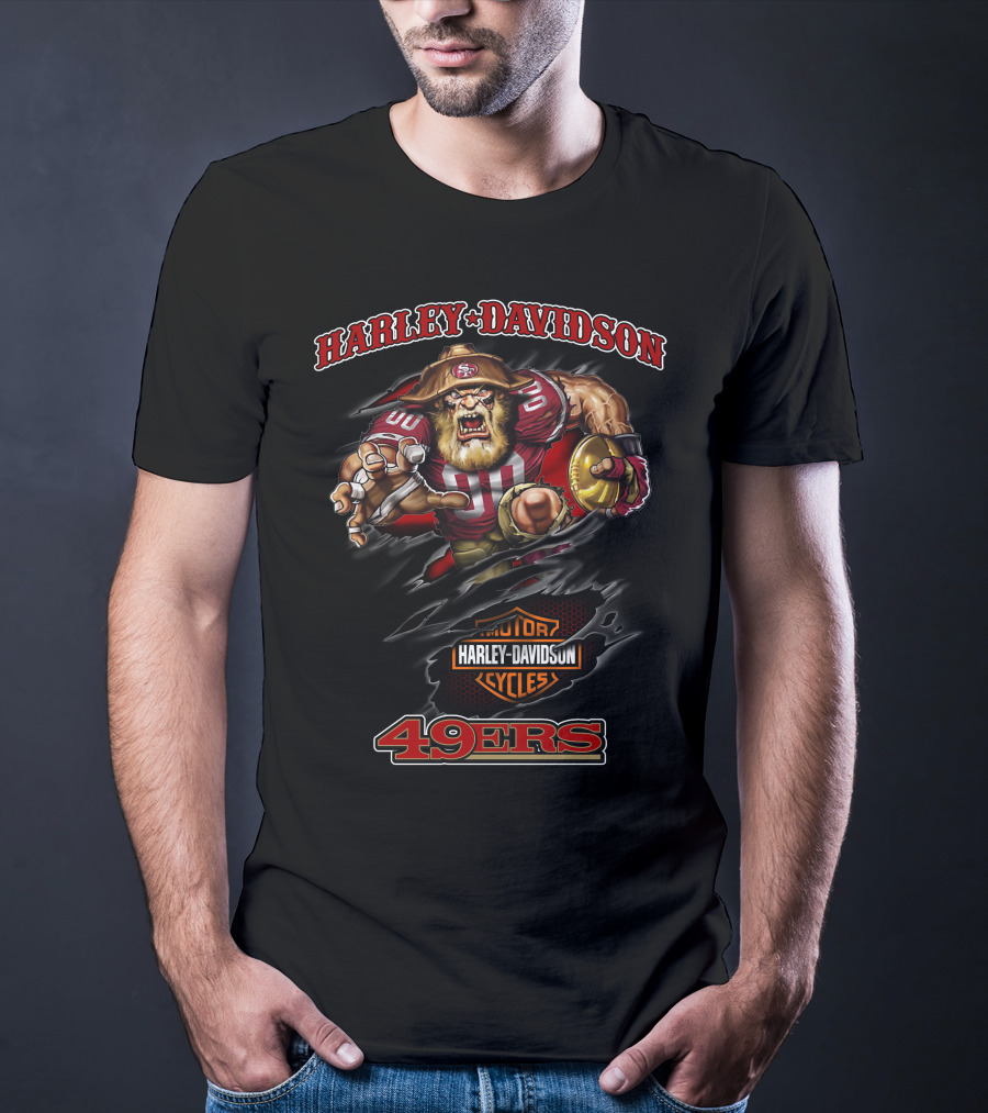 Harley Davidson San Francisco 49ers Football Mascot T-Shirt