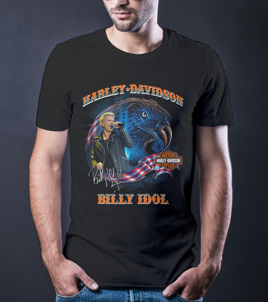 Harley Davidson Billy Idol Eagle Motor Cycles T-Shirt