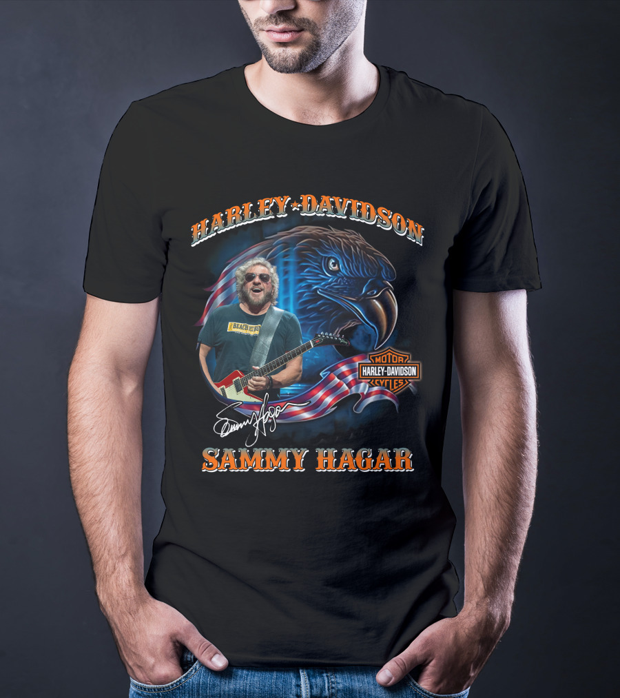 Harley Davidson Sammy Hagar Motorcycles American Eagle T-Shirt