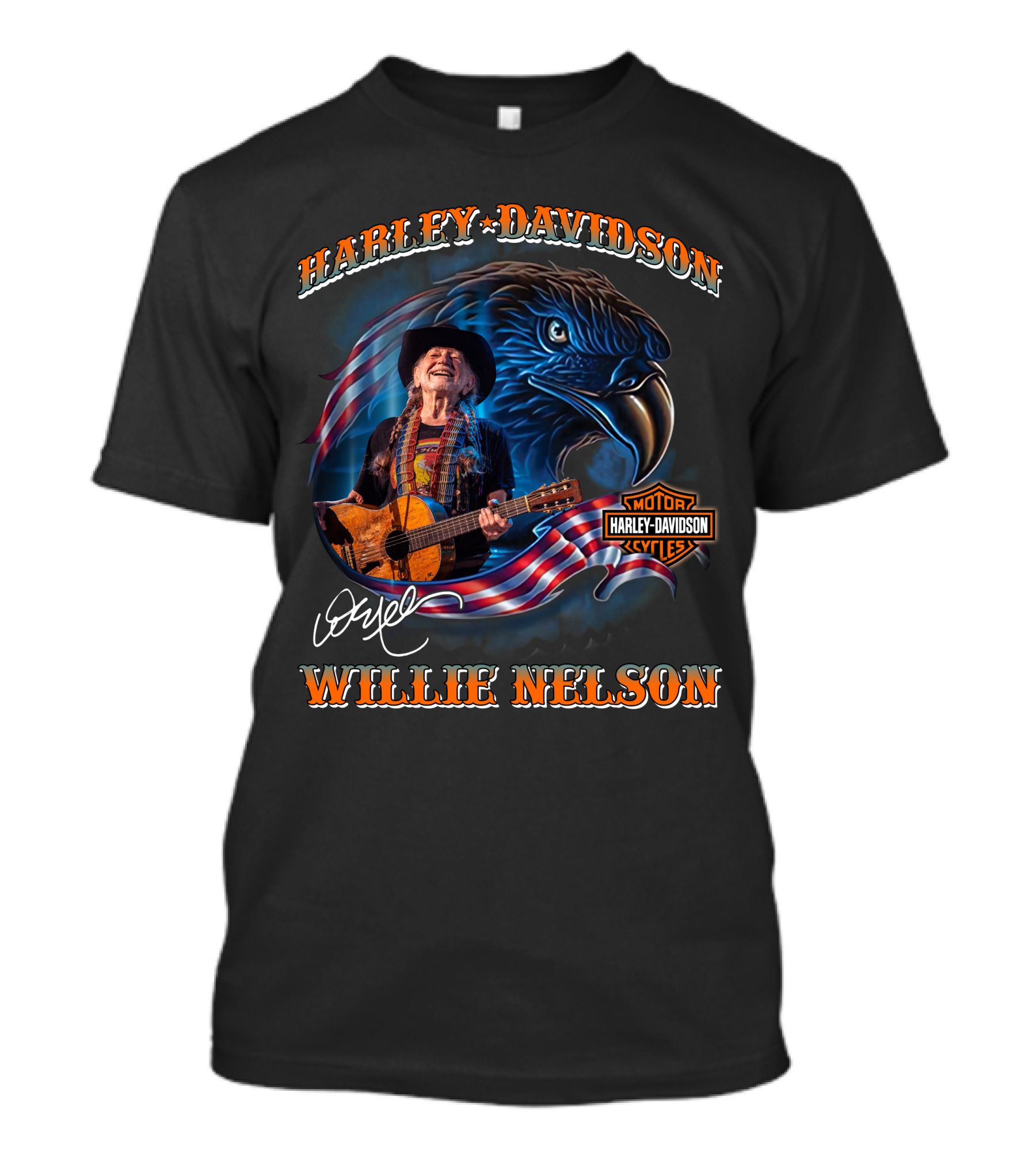 Harley Davidson Motor Cycles Willie Nelson T-Shirt
