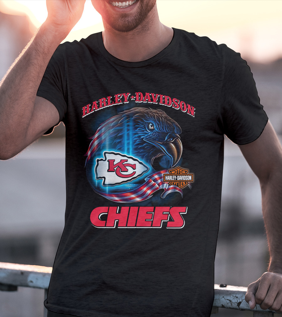Harley Davidson Kansas City Chiefs Eagle T-Shirt