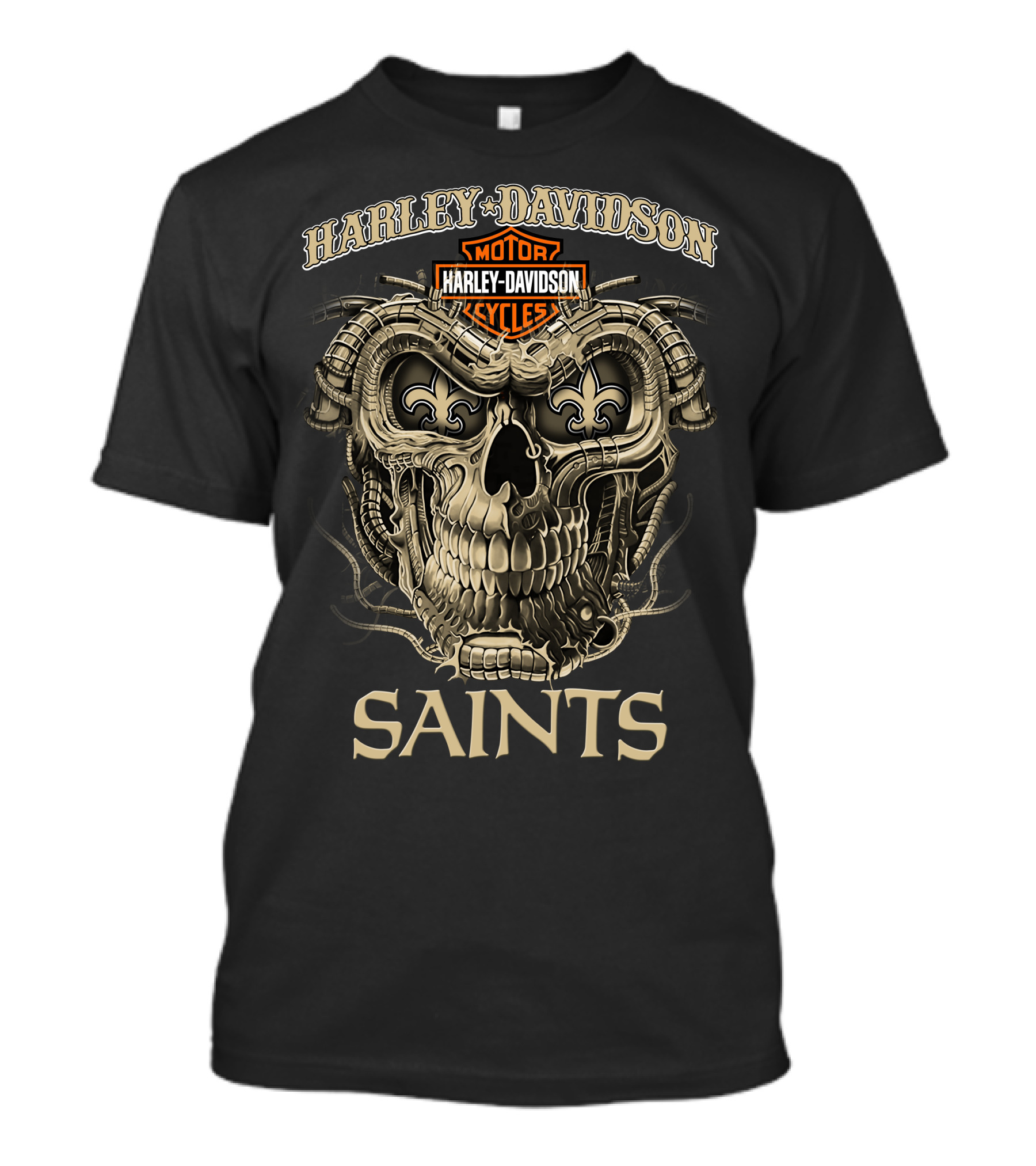 Harley Davidson Motorcycles Skull Saints T-Shirt
