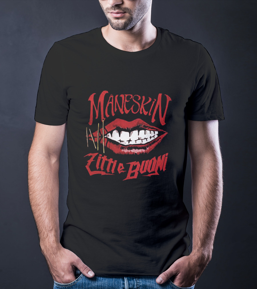Måneskin Zitti E Buoni Red Lips T-Shirt