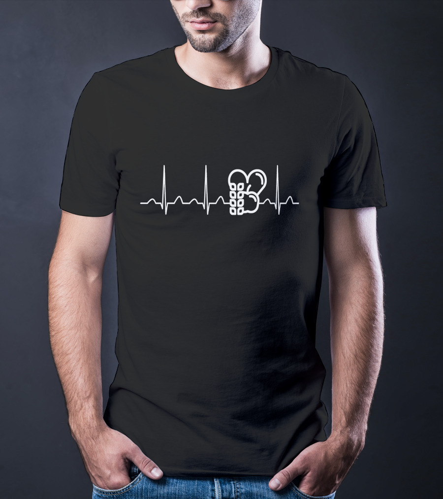 Nutritionist's Heartbeat Love For Apples And Broccoli T-Shirt