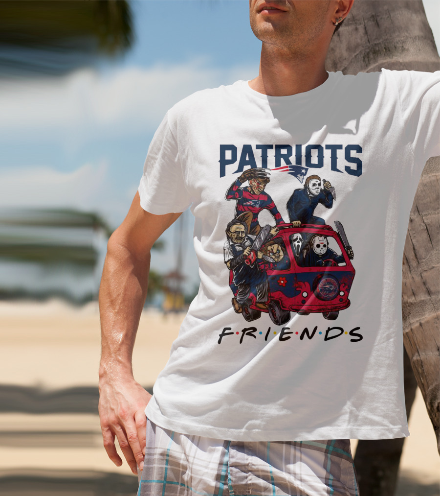 Patriots Friends Halloween Horror Icons In New England Team Van T-Shirt