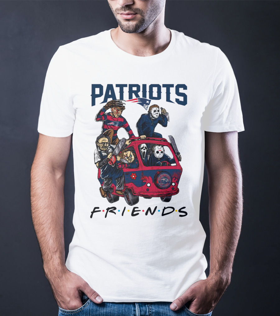 Patriots Friends Halloween Horror Icons In New England Team Van T-Shirt