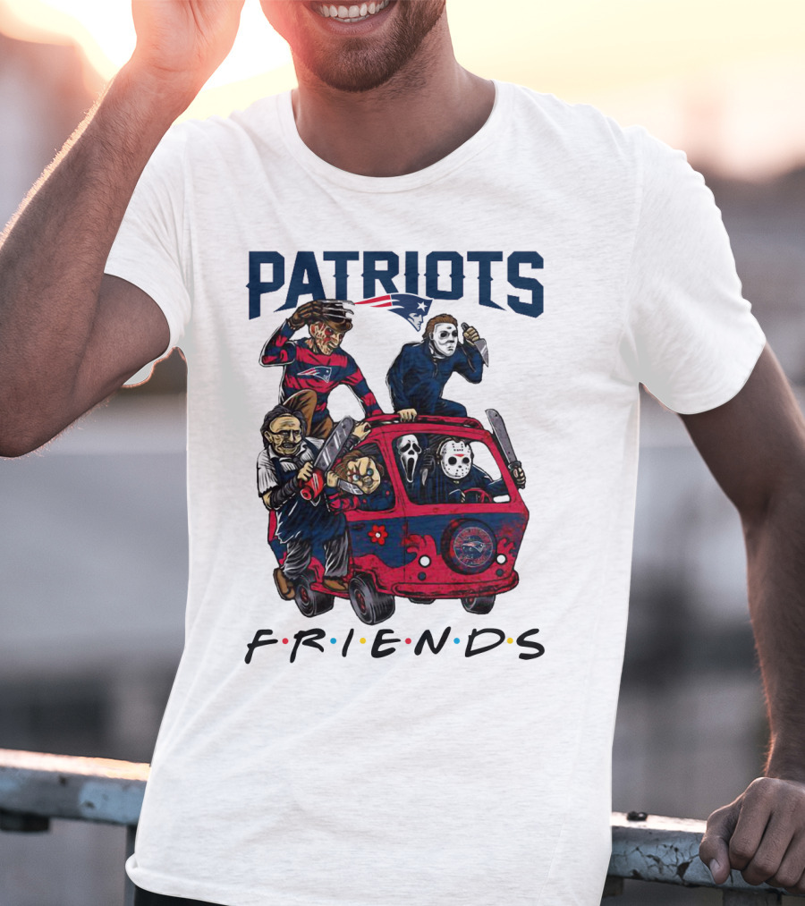 Patriots Friends Halloween Horror Icons In New England Team Van T-Shirt