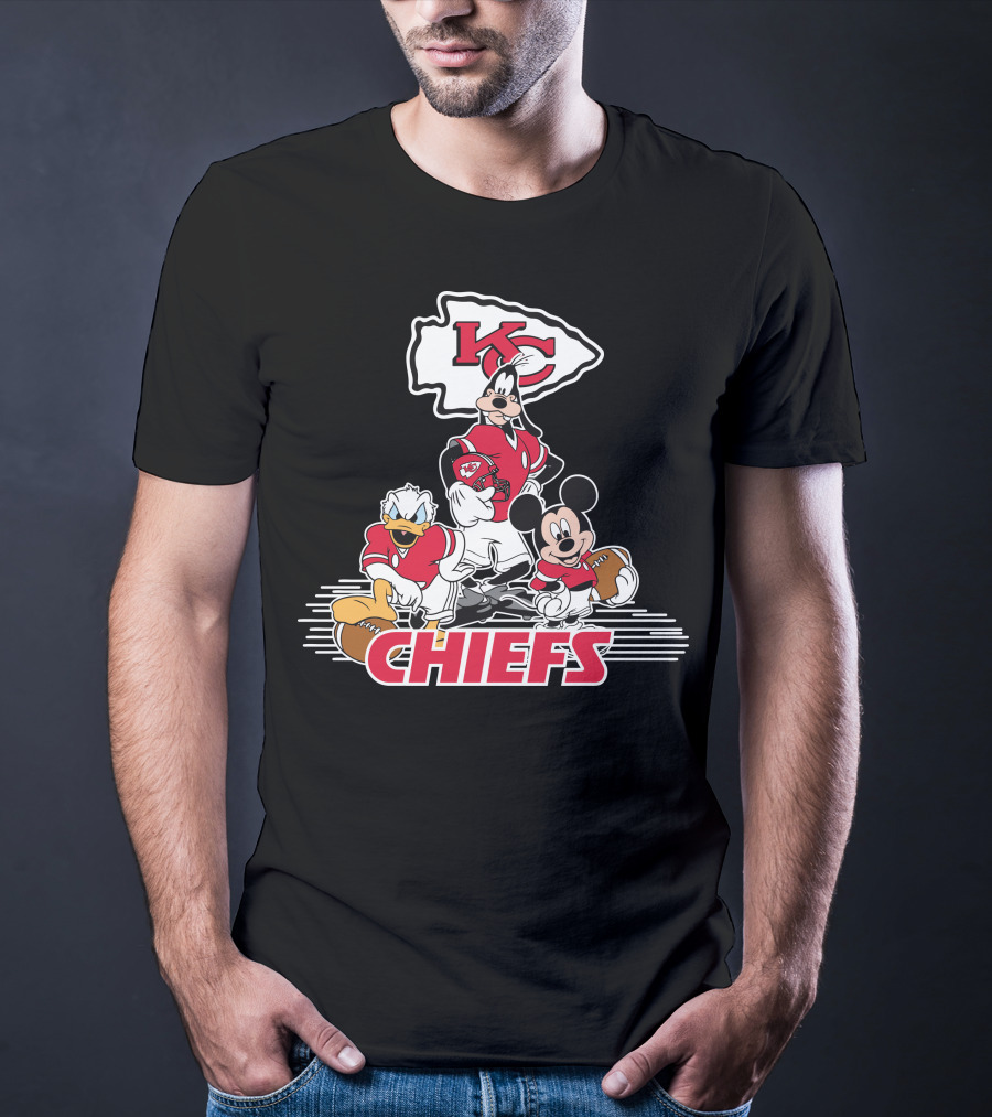 Mickey Donald Goofy Kansas City Chiefs Football Players Chiefs T-Shirt