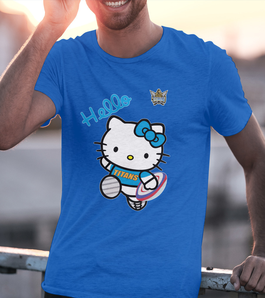 Gold Coast Titans Hello Kitty Rugby NRL1006 Fan T-Shirt