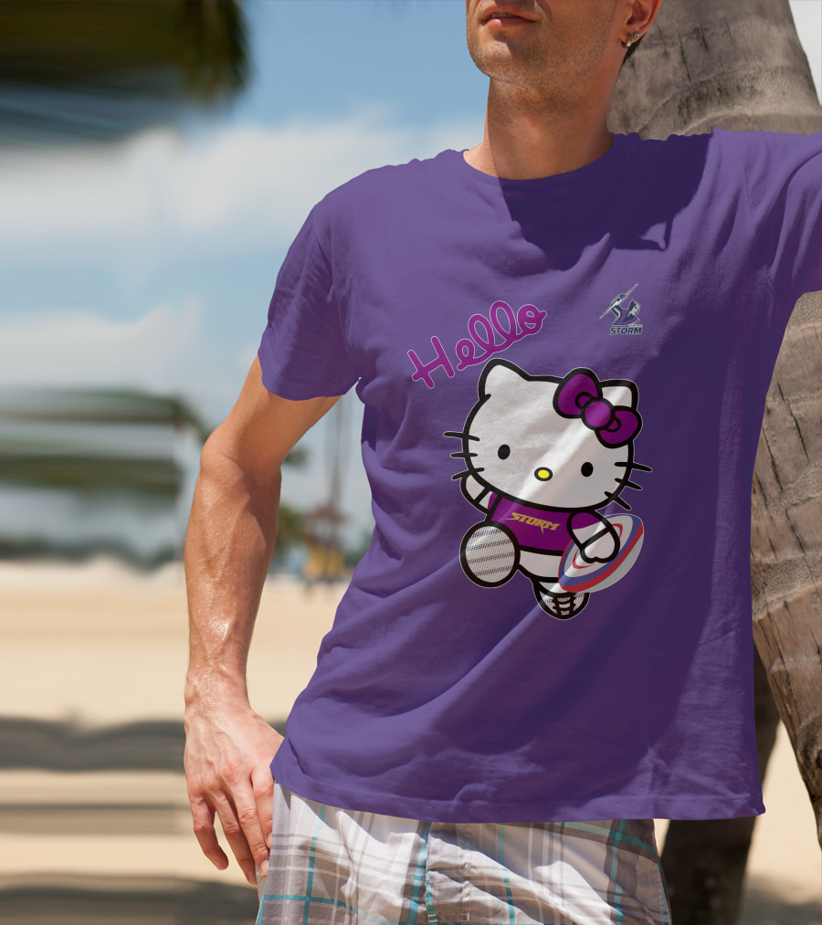 Melbourne Storm Hello Kitty Rugby T-Shirt