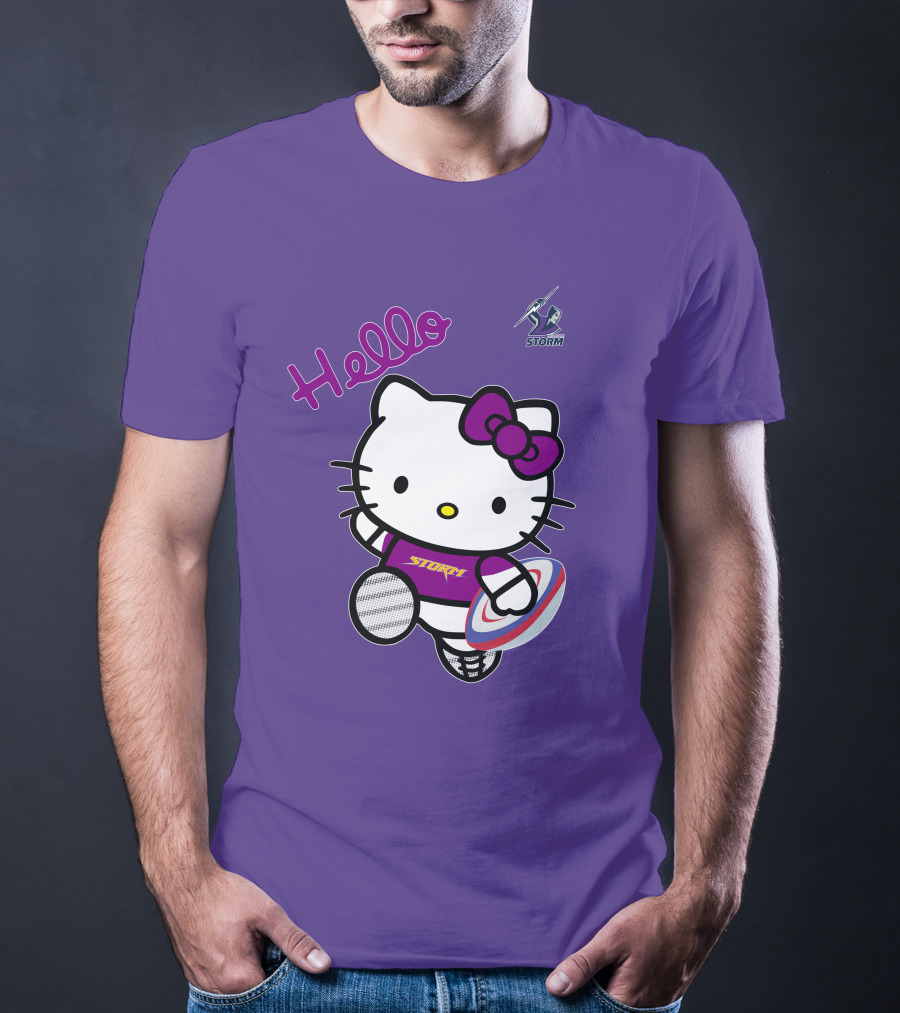 Melbourne Storm Hello Kitty Rugby T-Shirt