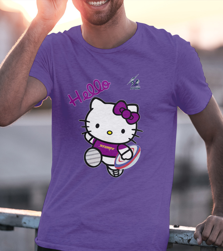 Melbourne Storm Hello Kitty Rugby T-Shirt